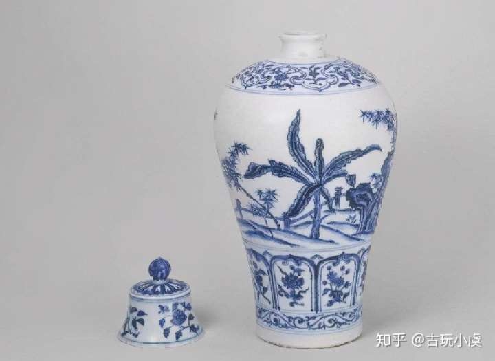 古玩赏析——明永乐青花竹石芭蕉纹梅瓶